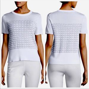 Rag & Bone Gwen White Black Knit‎ Tee XS